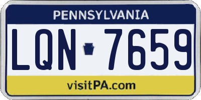 PA license plate LQN7659