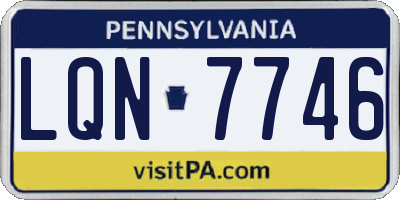 PA license plate LQN7746