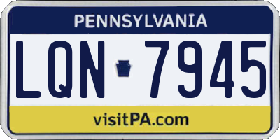 PA license plate LQN7945