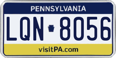 PA license plate LQN8056