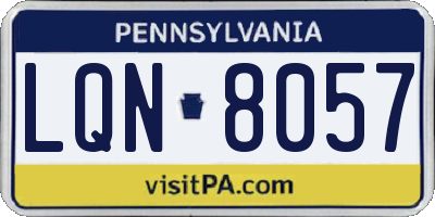 PA license plate LQN8057