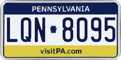 PA license plate LQN8095