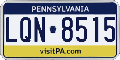 PA license plate LQN8515