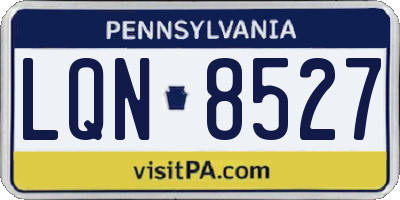 PA license plate LQN8527