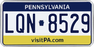 PA license plate LQN8529