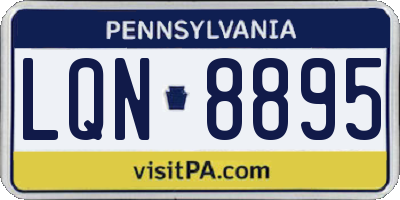 PA license plate LQN8895