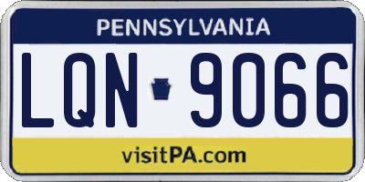 PA license plate LQN9066