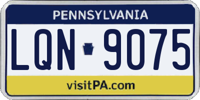 PA license plate LQN9075