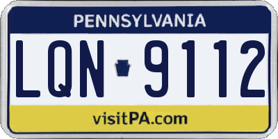 PA license plate LQN9112