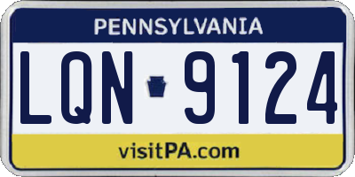 PA license plate LQN9124