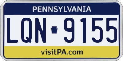 PA license plate LQN9155