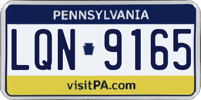 PA license plate LQN9165
