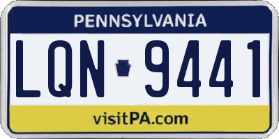 PA license plate LQN9441