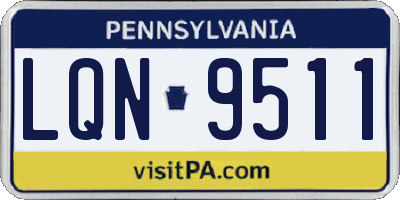 PA license plate LQN9511