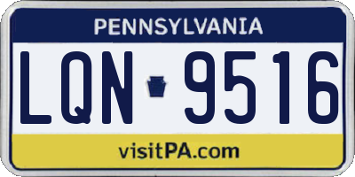 PA license plate LQN9516
