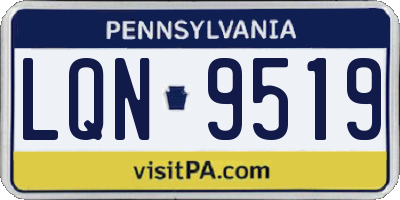 PA license plate LQN9519