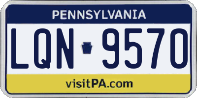 PA license plate LQN9570
