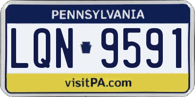 PA license plate LQN9591