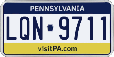 PA license plate LQN9711
