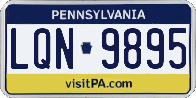 PA license plate LQN9895