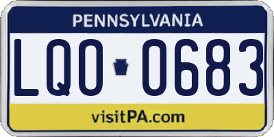 PA license plate LQO0683