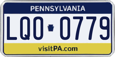 PA license plate LQO0779
