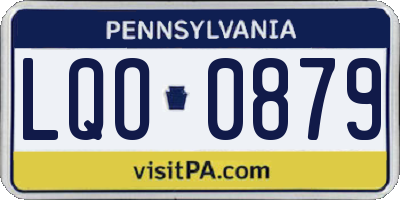 PA license plate LQO0879