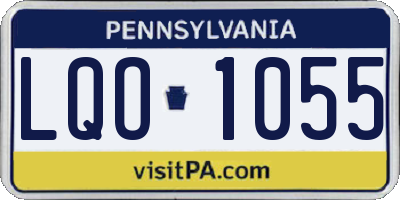 PA license plate LQO1055