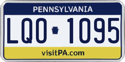 PA license plate LQO1095
