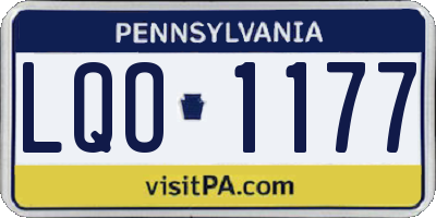 PA license plate LQO1177