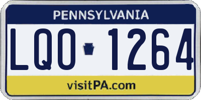 PA license plate LQO1264