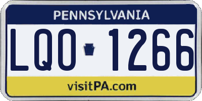 PA license plate LQO1266
