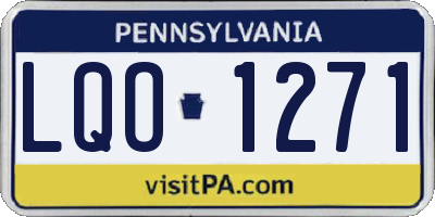 PA license plate LQO1271
