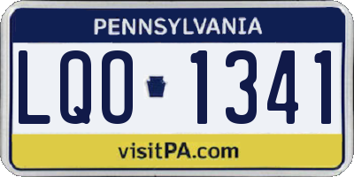 PA license plate LQO1341
