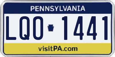 PA license plate LQO1441