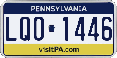 PA license plate LQO1446