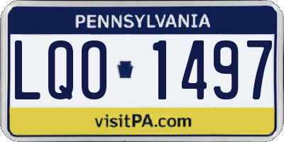PA license plate LQO1497