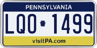 PA license plate LQO1499