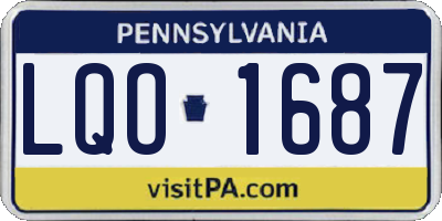 PA license plate LQO1687