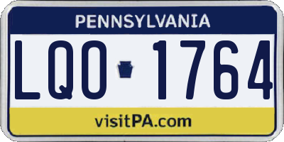PA license plate LQO1764