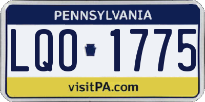 PA license plate LQO1775