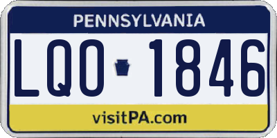 PA license plate LQO1846