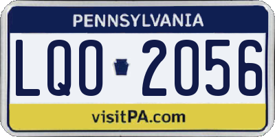 PA license plate LQO2056