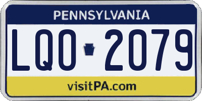PA license plate LQO2079