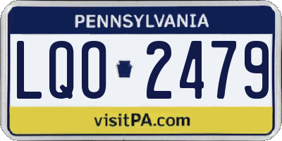 PA license plate LQO2479