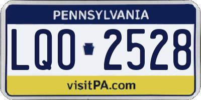 PA license plate LQO2528
