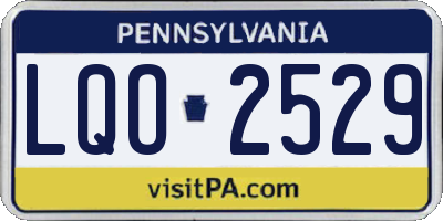 PA license plate LQO2529
