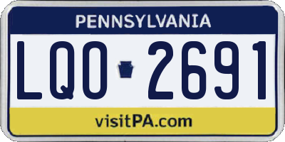 PA license plate LQO2691