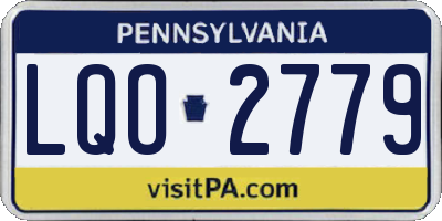 PA license plate LQO2779