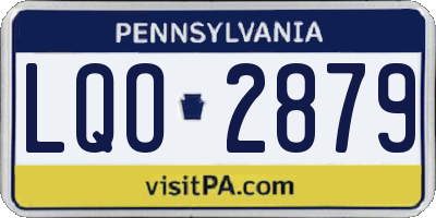 PA license plate LQO2879